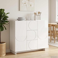 vidaXL Sideboard Vit högglans 85.5 x 31 x 75 cm Konstruerat trä