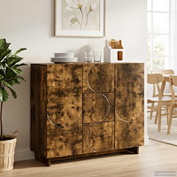 vidaXL Sideboard Rökt ek 85.5 x 31 x 75 cm Konstruerat trä