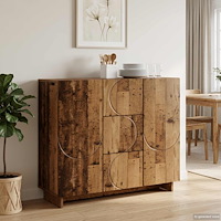 vidaXL Sideboard Gammalt trä 85.5 x 31 x 75 cm Konstruerat trä