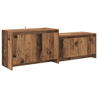 vidaXL TV-skåp 147 x 35 x 50 cm Gammalt trä Konstruerat trä