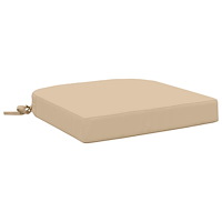 vidaXL 1-delad Sittkudde SOEST 100% Polyester Gräddvit 40 x 40 x 7 cm