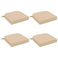 vidaXL 4-delade Sittkuddar SOEST 4 st 100% Polyester Gräddvit