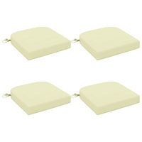 vidaXL 4-delade Sittkuddar SOEST 4 st 100% Polyester Gräddvit
