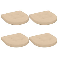 vidaXL 4-delade Sittdynor 4 st 100% Polyester Gräddvit 40 x 40 x 5 cm