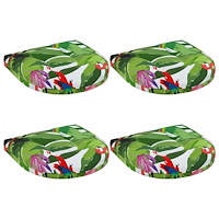 vidaXL 4-delade Sittdynor 4 st 100% Polyester Flerfärgsdesign