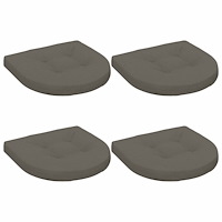 vidaXL 4-delade Sittdynor 4 st 100% Polyester Grå 45 x 45 x 5 cm
