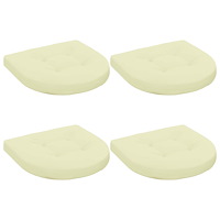 vidaXL 4-delade Sittdynor 4 st 100% Polyester Gräddvit 45 x 45 x 5 cm