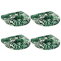 vidaXL 4-delade Sittdynor 4 st 100% Polyester Bladmönster