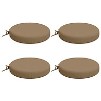 vidaXL 4-delade Sittdynor SOEST 4 st 100% Polyester Taupe Ø 40 x 7 cm