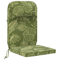 vidaXL Solsängkudde 100% Polyester Bladdesign 55 x 124 x 5 cm