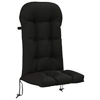 vidaXL Solsängkudde PUTTEN 100% Polyester Svart 48 x 112 x 10 cm