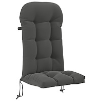 vidaXL Solsängkudde PUTTEN 100% Polyester Antracit 48 x 112 x 10 cm