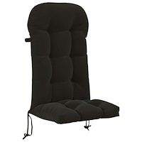 vidaXL Solsängkudde PUTTEN 100% Polyester Svart 48 x 112 x 10 cm
