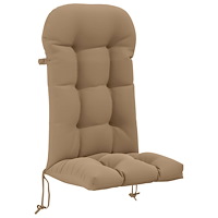 vidaXL Solsängkudde PUTTEN 100% Polyester Taupe 48 x 112 x 10 cm