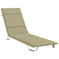 vidaXL Solstol Kudde GEMERT 100% Polyester Ljusgrön 200 x 50 x 3 cm