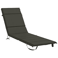 vidaXL Solstol Kudde GEMERT 100% Polyester Antracit 200 x 50 x 3 cm
