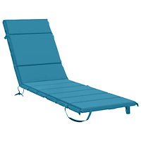 vidaXL Solstol Kudde GEMERT 100% Polyester Ljusblå 200 x 50 x 3 cm