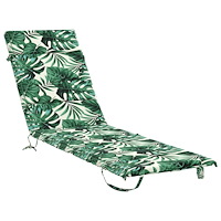 vidaXL Solstol Kudde GEMERT 100% Polyester Bladmönster 200 x 50 x 3 cm