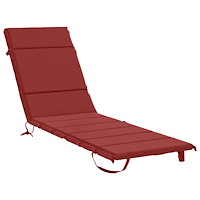 vidaXL Solstol Kudde GEMERT 100% Polyester Vinröd 200 x 50 x 3 cm