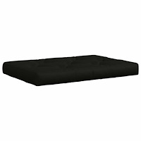 vidaXL Pallkudd VIANEN 100% Polyester Svart 120 x 80 x 12 cm