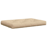 vidaXL Pallkudd VIANEN 100% Polyester Gräddvit 120 x 60 x 12 cm