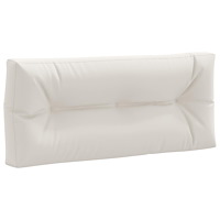 vidaXL Pallryggkudde VIANEN 100% Polyester Vit 120 x 40 x 12 cm