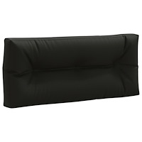 vidaXL Pallryggkudde VIANEN 100% Polyester Svart 120 x 50 x 12 cm