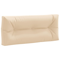 vidaXL Pallryggkudde VIANEN 100% Polyester Gräddvit 120 x 60 x 12 cm