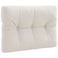 vidaXL Pallryggkudde VIANEN 100% Polyester Vit 70 x 50 x 12 cm