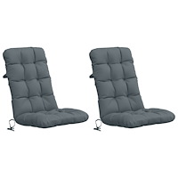 vidaXL 2-delade Höga Ryggstolsdynor VIANEN 100% Polyester Blå