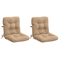 vidaXL 2-delade Höga Ryggstolsdynor VIANEN 100% Polyester Sand