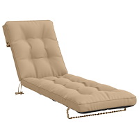 vidaXL Solstol Kudde VIANEN 100% Polyester Sand 200 x 50 x 8 cm