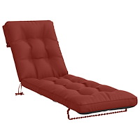 vidaXL Solstol Kudde VIANEN 100% Polyester Röd 200 x 50 x 8 cm