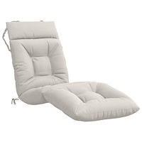 vidaXL Solstol Kudde VIANEN 100% Polyester Vit 200 x 50 x 8 cm