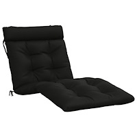 vidaXL Solstol Kudde VIANEN 100% Polyester Svart 200 x 70 x 8 cm