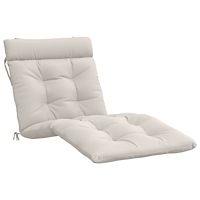 vidaXL Solstol Kudde VIANEN 100% Polyester Vit 200 x 80 x 8 cm