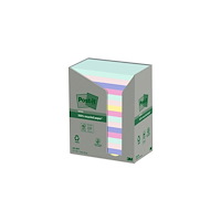 Post-it Post-it Recycled 655-1RPT - anteckningar - 127 x 76 mm - 1600 ark (16 x 100)
