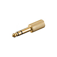 Goobay Headphone adapter, AUX jack, 6.35 mm to 3.5 mm, gold version...