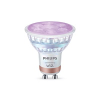 Philips Philips Smart LED Connected by WIZ - LED-spotlight - form: PAR16 - klar finish - GU10 - 4.7 W - full färg och varm till...