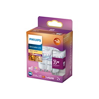 Philips Philips - LED-spotlight - GU10 - 2.6 W - varmt vitt ljus - 2200-2700 K (paket om 2)