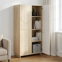 vidaXL Högskåp Sonoma-ek 79x41x151 cm Konstruerat trä