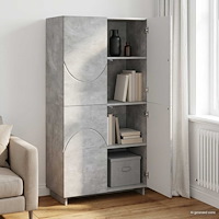 vidaXL Högskåp Betonggrå 79 x 41 x 151 cm Konstruerat trä