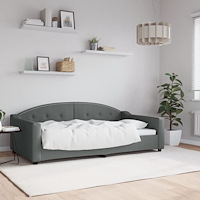 vidaXL Dagbädd mörkgrå 100x190 cm tyg