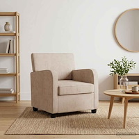 vidaXL Fåtölj Beige Chenille