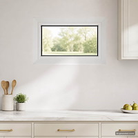 vidaXL Källarfönster inre färg vit RISOR 40 x 30 cm PVC och klart glas