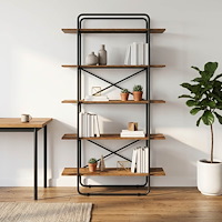 vidaXL Bokhylla 5 nivåer 100 x 35 x 175,5 cm PB Ekträ