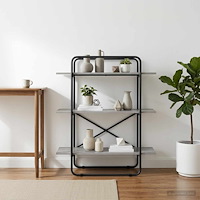 vidaXL Bokhylla 3 nivåer 100 x 35 x 105 cm PB Grå Sonoma