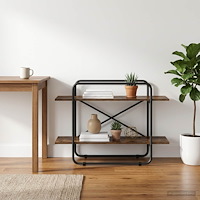 vidaXL Bokhylla 2 nivåer 100 x 35 x 70 cm PB Rökt ek
