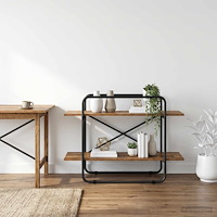vidaXL Bokhylla 2 nivåer 100 x 35 x 70 cm PB Ekträ