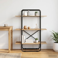vidaXL Bokhylla 3 nivåer 80 x 35 x 105 cm PB Artisan-ek